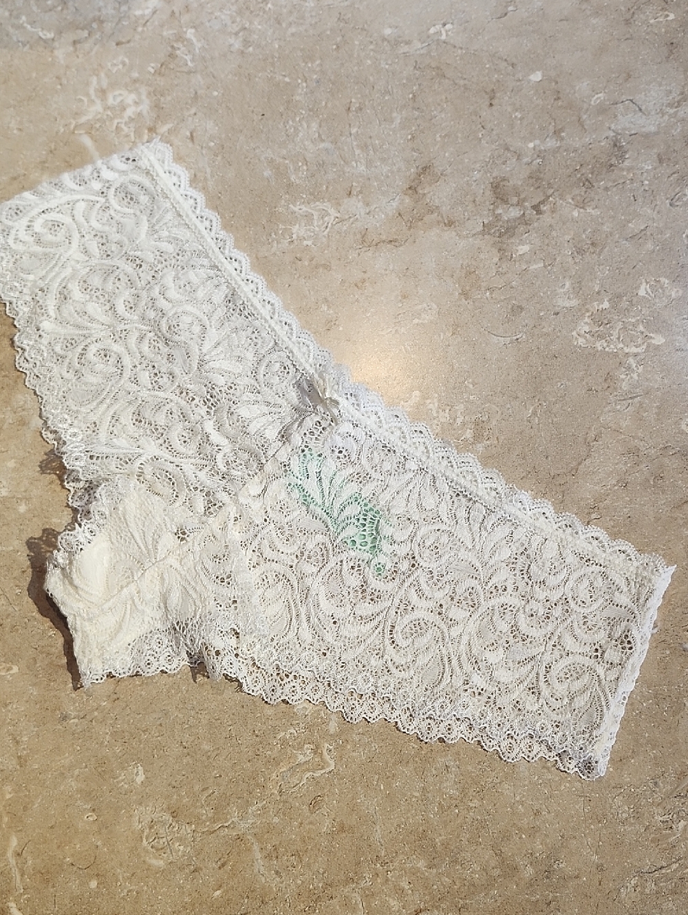 Honeydew Ivory Lace Cat Hipster Panty XL
